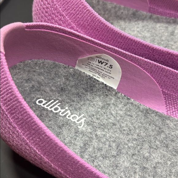 Allbirds Pink Tree Breezers Machine Washable Flats Size 7.5 - Picture 2 of 4